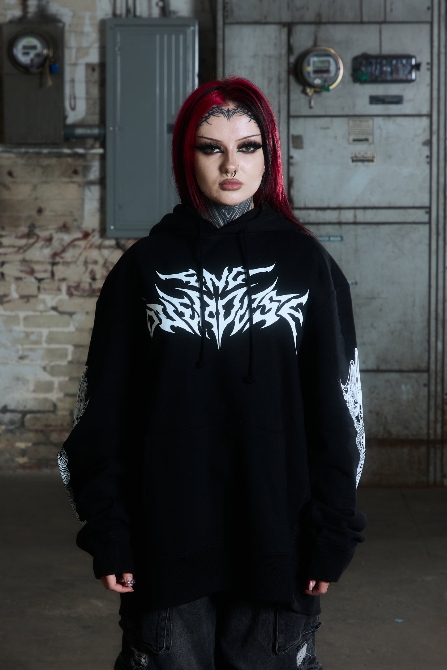 "END OVERDOSE" - HVY MTL BLACK HOODIE