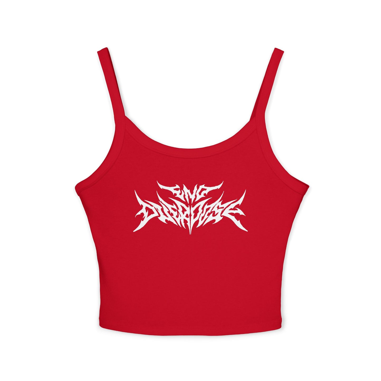 Metal-Font Spaghetti Strap Tank Top