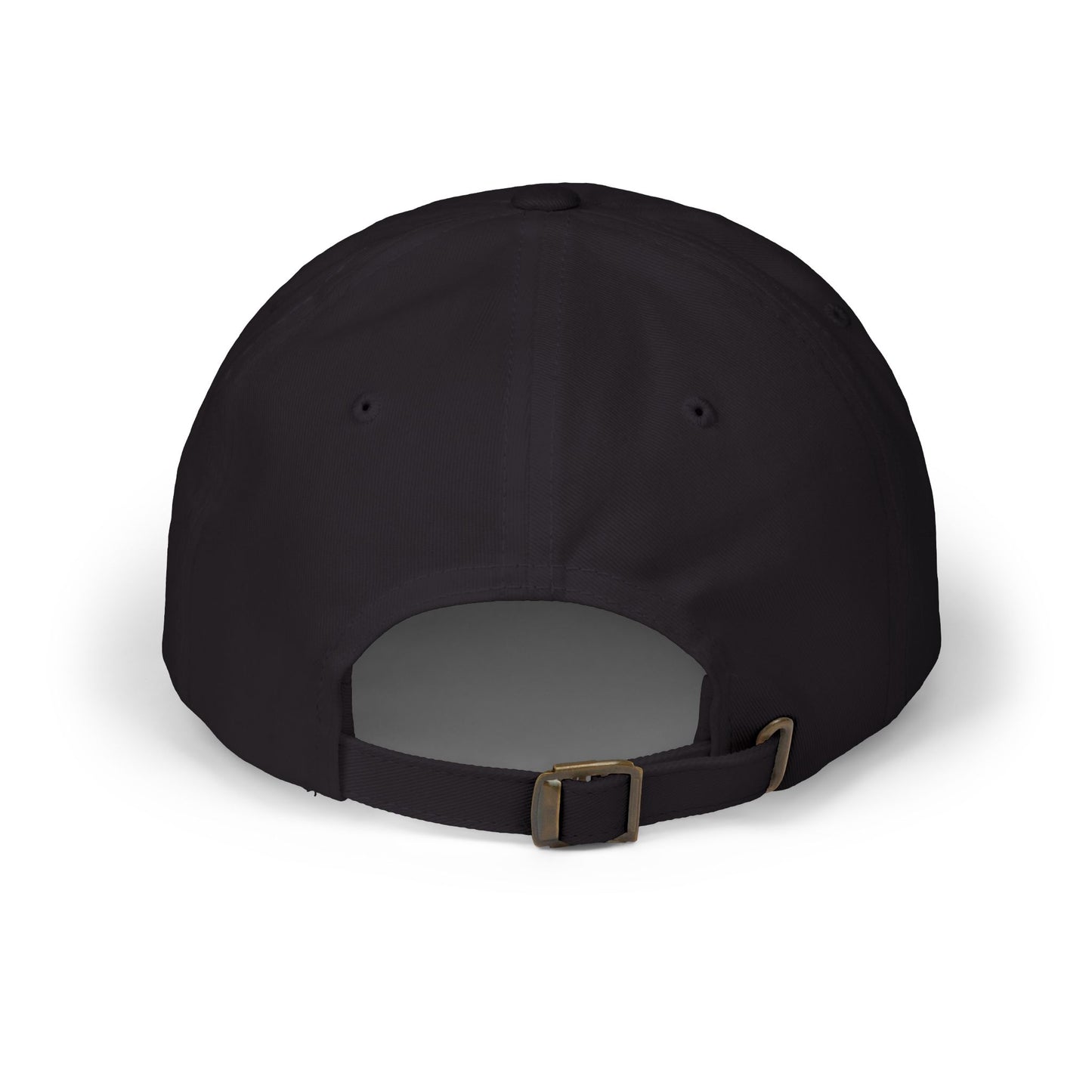 White Logo Embroidered Classic Dad Cap