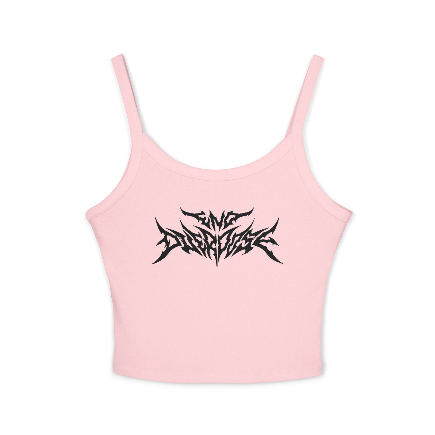 Metal-Font Spaghetti Strap Tank Top