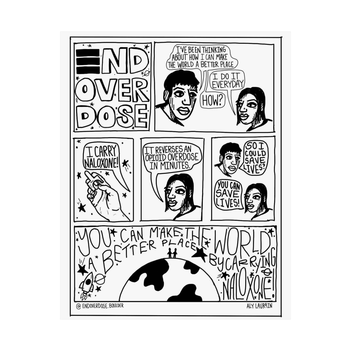 Carry Naloxone Comic Poster