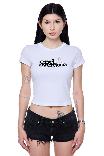Naloxone Serif Logo Baby Tee (PREORDER)