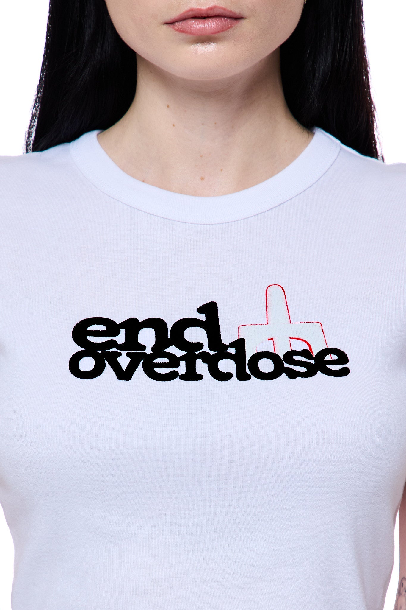 Naloxone Serif Logo Baby Tee (PREORDER)