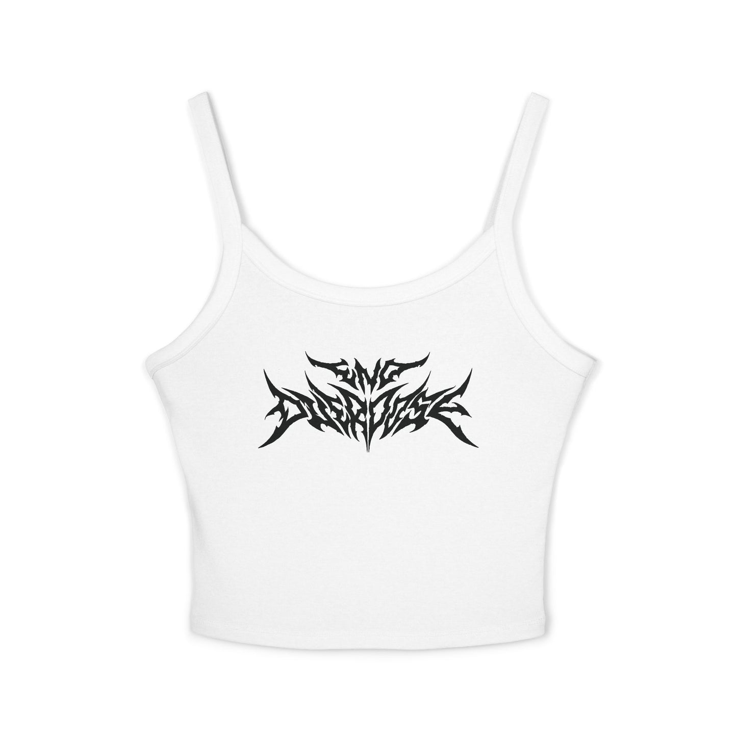 Metal-Font Spaghetti Strap Tank Top