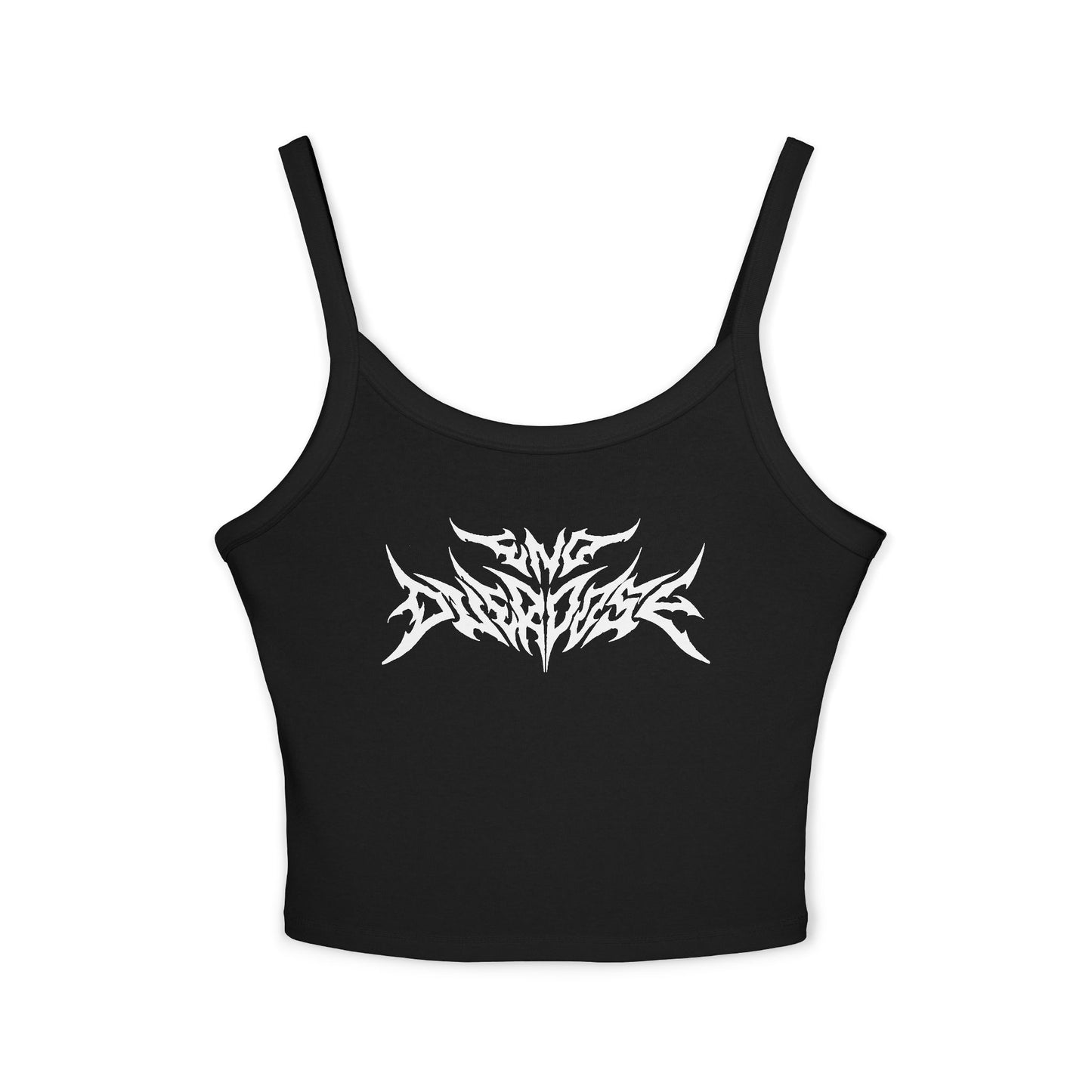 Metal-Font Spaghetti Strap Tank Top