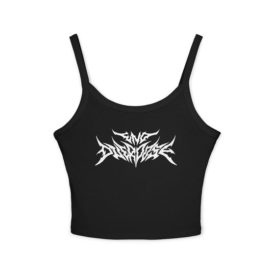 Metal-Font Spaghetti Strap Tank Top