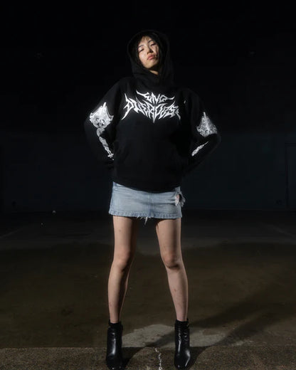 "END OVERDOSE" - HVY MTL BLACK HOODIE